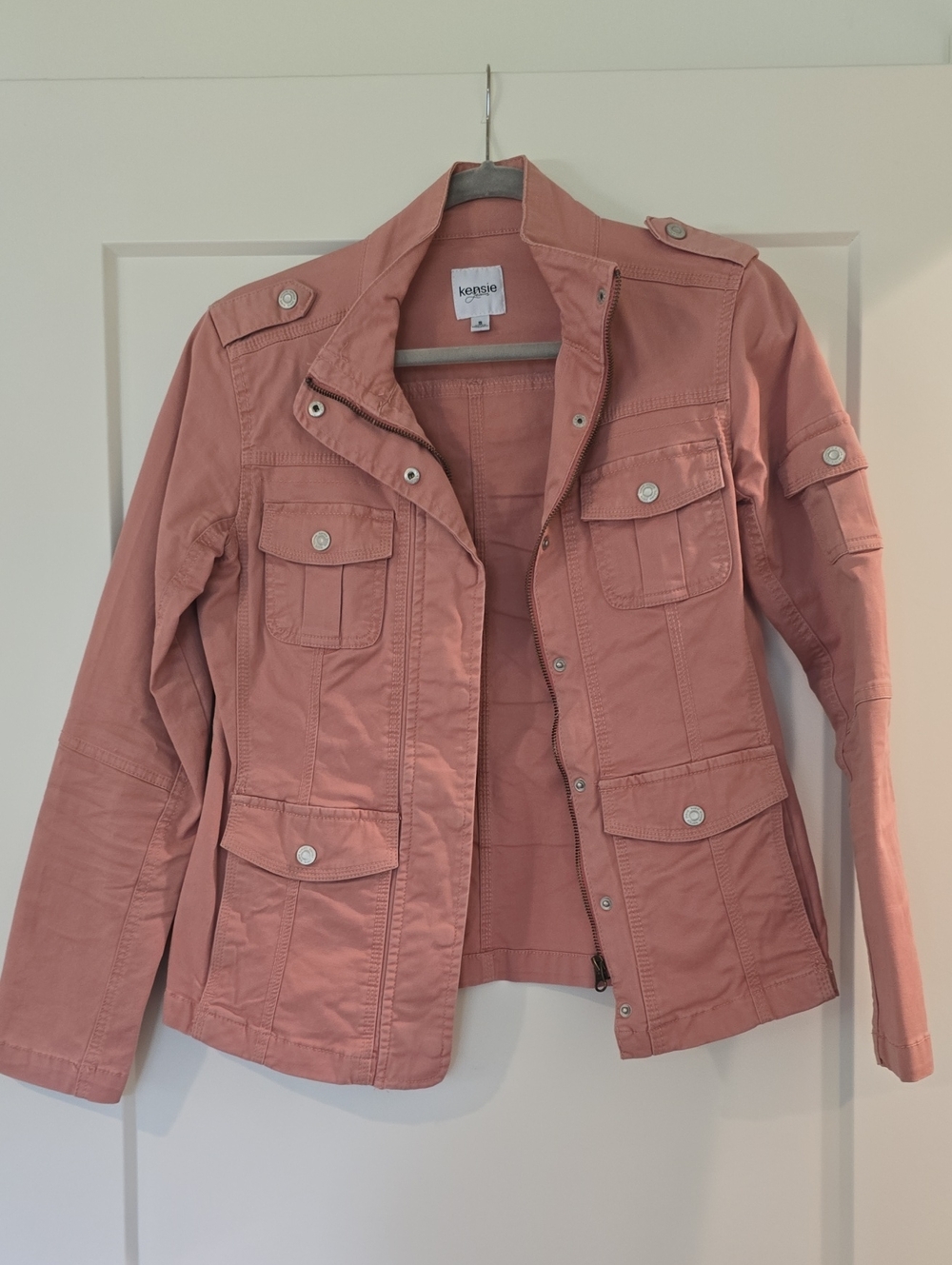 Kensie Pink Utility Field Jacket